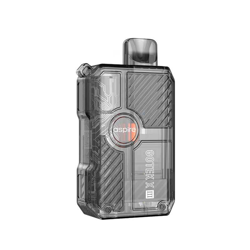 Kit Cigarette lectronique Aspire Gotek X Pod - Pod Transparent 4,5 Ml, Rsistance Mesh 0,8 Ohm Intgre - Batterie 650 MAh USB-C - Dclenchement Par Inhalation Kit Cigarette lectronique Aspire Gotek X Pod - Pod Transparent 4,5 Ml, Rsistance Mesh 0,8 Ohm Intgre - Batterie 650 MAh USB-C - Dclenchement Par Inhalation