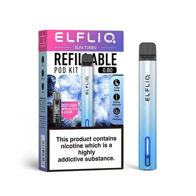 ElfLiq Elfa Turbo Pod Kit Refillable, MTL Vape | Vapouriz UK ElfLiq Elfa Turbo Pod Kit Refillable, MTL Vape | Vapouriz UK