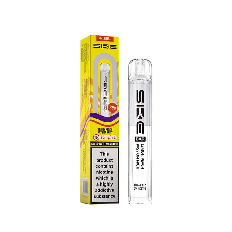 SKE Bar Prefilled 2ml Pod Lemon Peach Passion Fruit 20mg | Vapouriz UK SKE Bar Prefilled 2ml Pod Lemon Peach Passion Fruit 20mg | Vapouriz UK