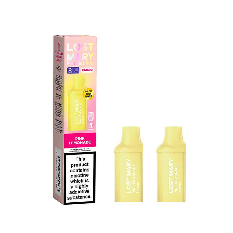 Lost Mary BM600 Pink Lemonade Prefilled Pods 20mg Nic Salt | Vapouriz UK Lost Mary BM600 Pink Lemonade Prefilled Pods 20mg Nic Salt | Vapouriz UK