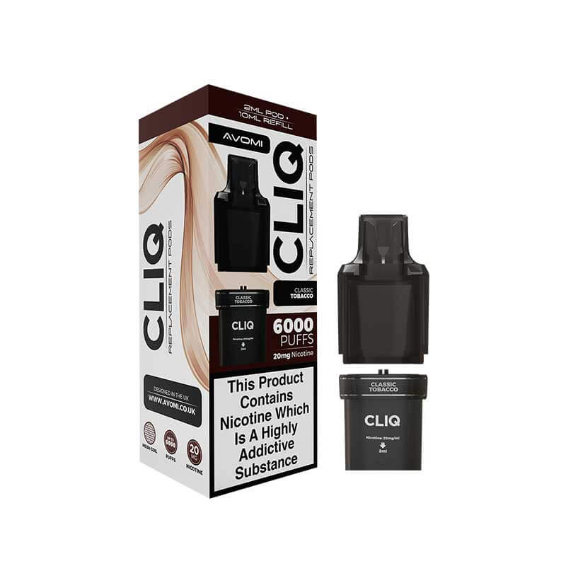 Avomi Cliq Prefilled Pod + Refill - Classic Tobacco 20mg