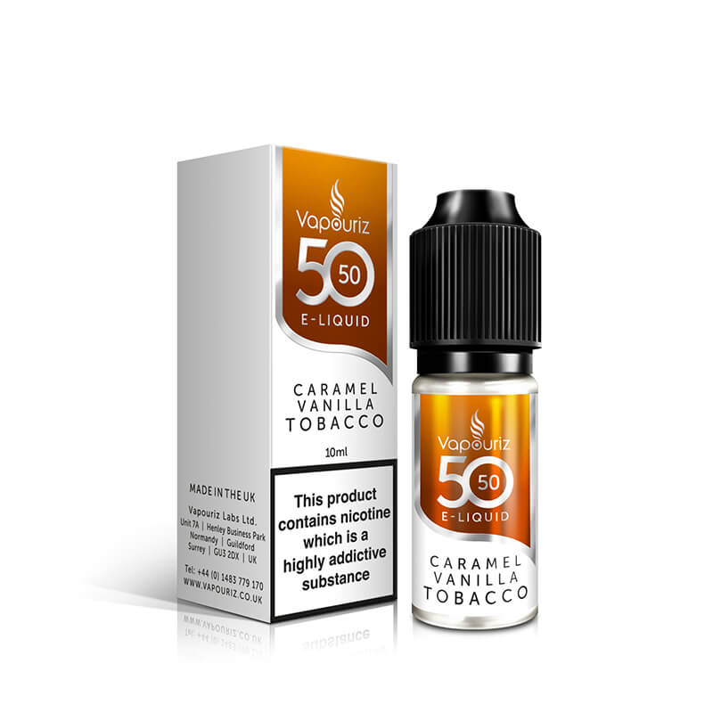 Vapouriz 50/50 Caramel Vanilla Tobacco 10ml E-Liquid | Vapouriz UK Vapouriz 50/50 Caramel Vanilla Tobacco 10ml E-Liquid | Vapouriz UK