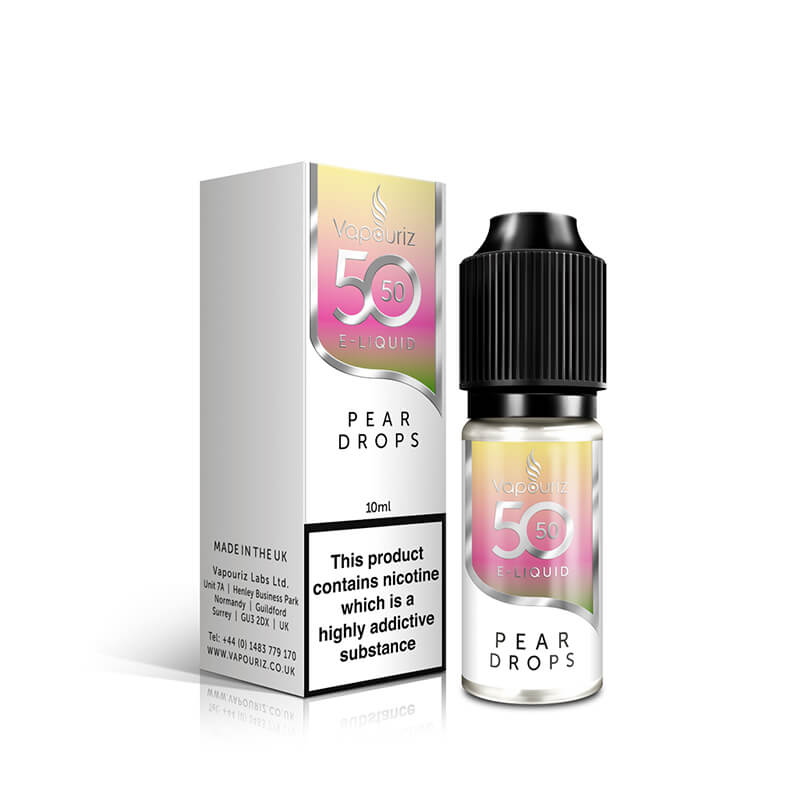 Vapouriz 50/50 Pear Drops 10ml E-Liquid | Vapouriz UK Vapouriz 50/50 Pear Drops 10ml E-Liquid | Vapouriz UK