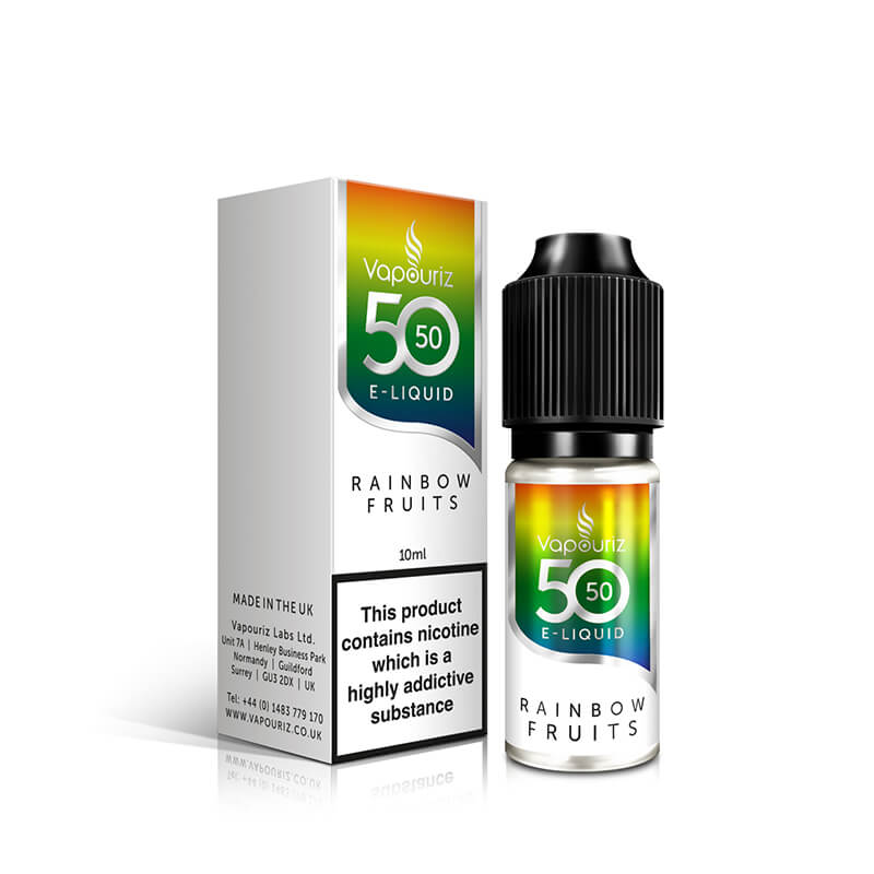Vapouriz 50/50 Rainbow Fruits 10ml E-Liquid | Vapouriz UK Vapouriz 50/50 Rainbow Fruits 10ml E-Liquid | Vapouriz UK