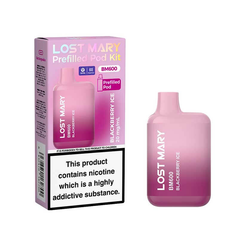 lost mary box vape Lost Mary BM600 Prefilled Pod Kit, Blueberry flavour 20mg