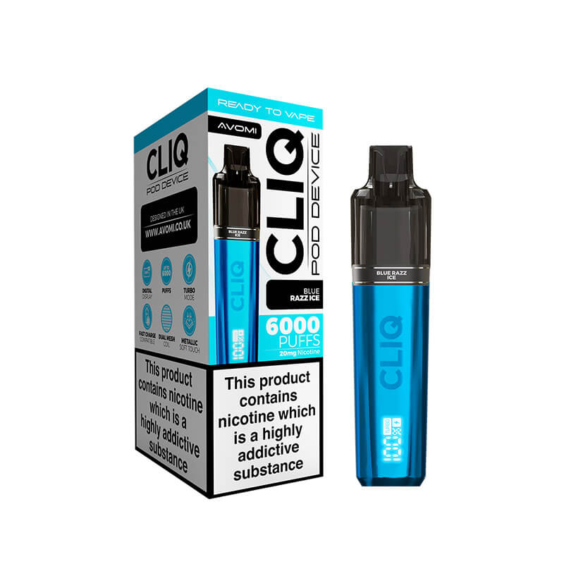Avomi CLIQ Prefilled Pod Vape Kit - Blue Razz Ice