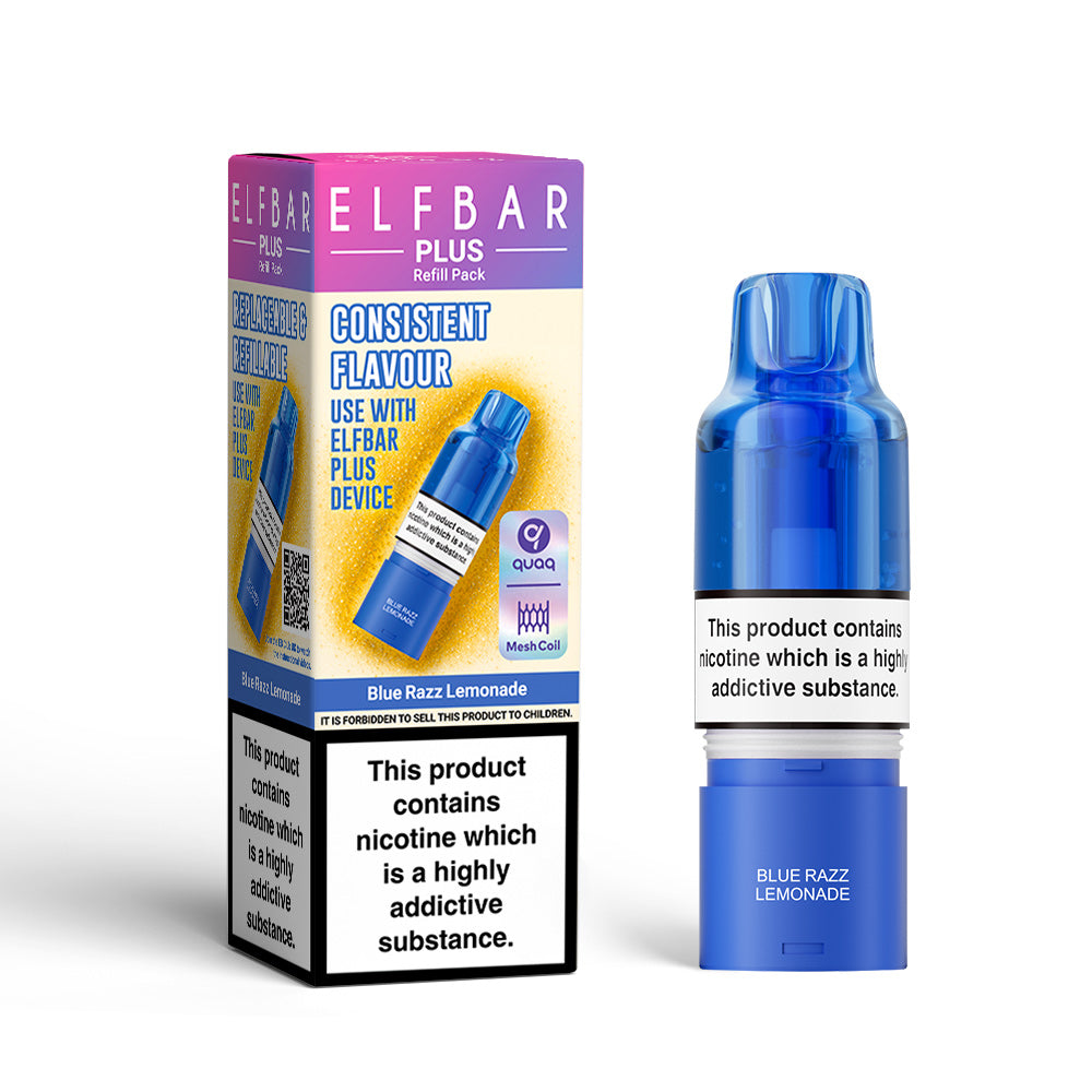 Elf Bar Plus Blue Razz Lemonade Prefilled Pod + Refill
