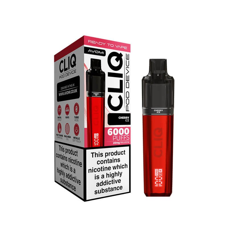 Avomi CLIQ Prefilled Pod Vape Kit - Cherry Ice