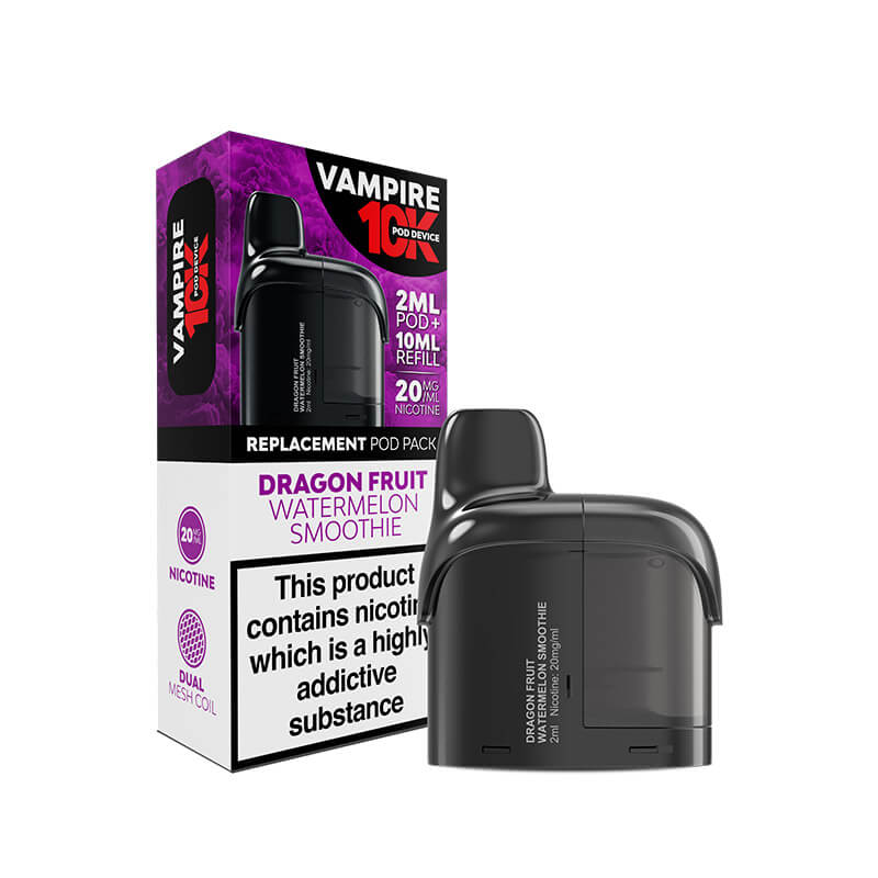 Vampire  10K Dragonfruit Watermelon Smoothie Prefilled Vape Pods + Refill
