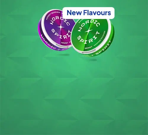 New flavour norid spirit arranged on a green graduated background