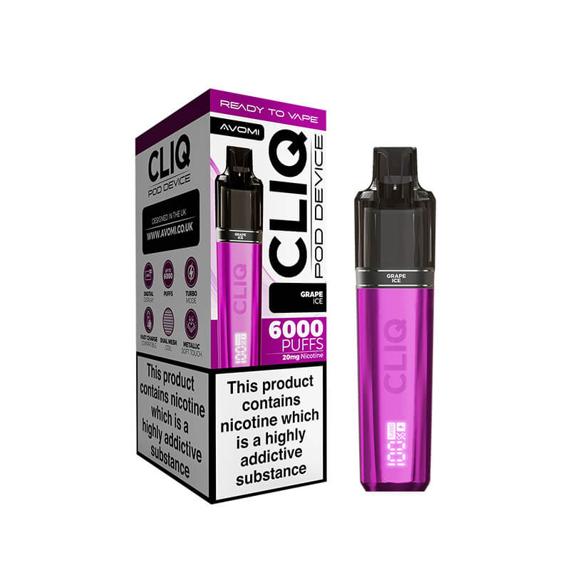 Avomi CLIQ Prefilled Pod Vape Kit - Grape Ice