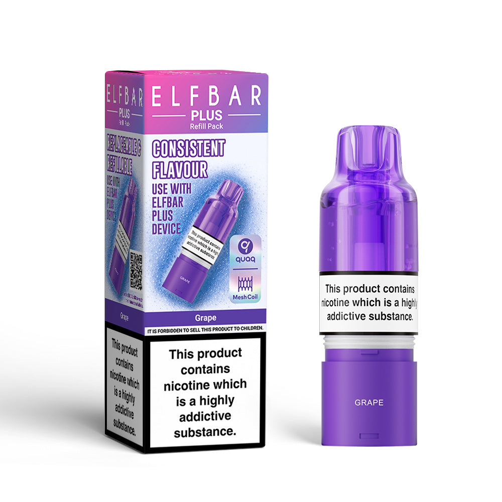 Elf Bar Plus Grape Prefilled Pod + Refill
