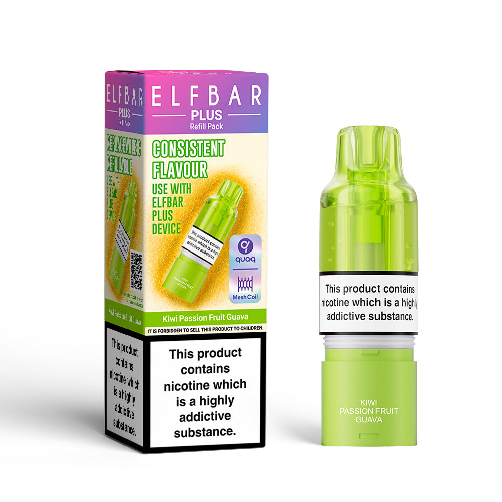 Elf Bar Plus Kiwi Passionfruit Guava Prefilled Pod + Refill