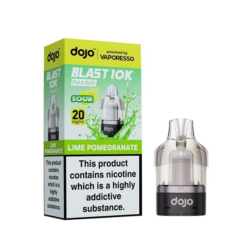 Vaporesso DOJO Blast Pod & Refill For 10K or 30K Device – Lime Pomegranate