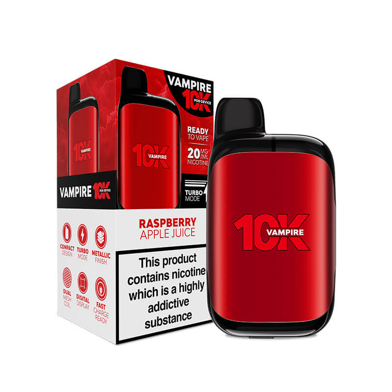 Vampire 10K Prefilled Pod Vape Kit 10,000 puffs, 950mAh | Vapouriz UK Vampire 10K Prefilled Pod Vape Kit 10,000 puffs, 950mAh | Vapouriz UK