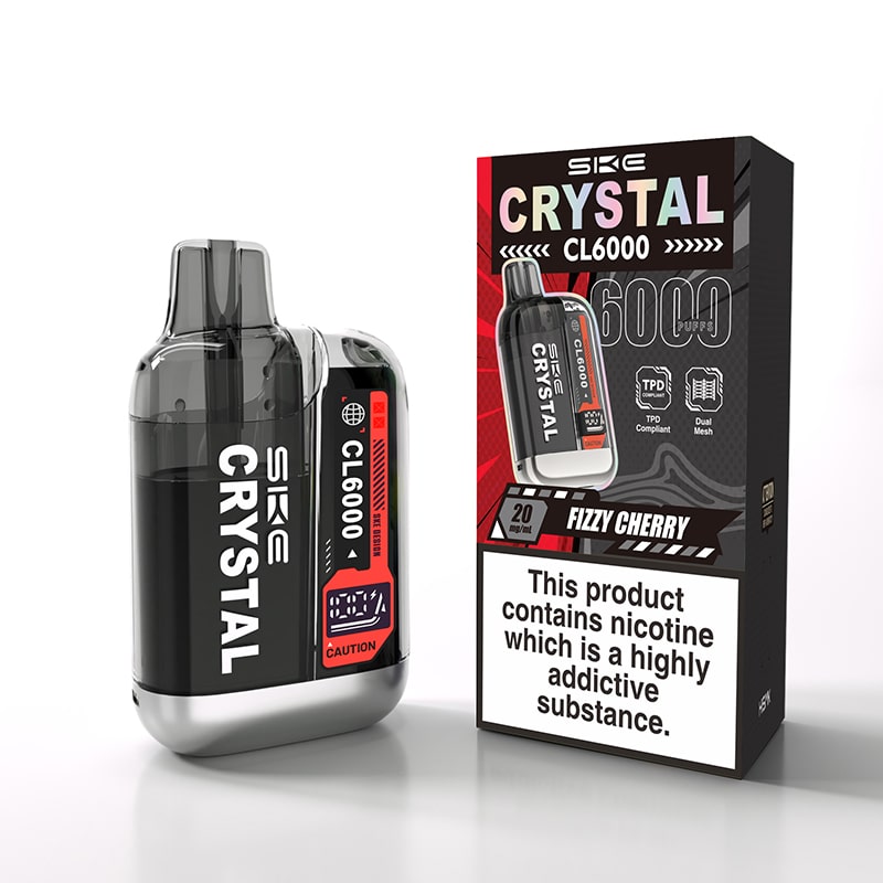 SKE Crystal CL6000 Prefilled Pod Vape Kit- 2ml Pod + 10ml Refill, MTL Vape, 20mg | Vapouriz UK SKE Crystal CL6000 Prefilled Pod Vape Kit- 2ml Pod + 10ml Refill, MTL Vape, 20mg | Vapouriz UK