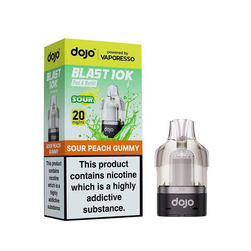 Vaporesso DOJO Blast Pod & Refill For 10K or 30K Device – Sour Peach Gummy