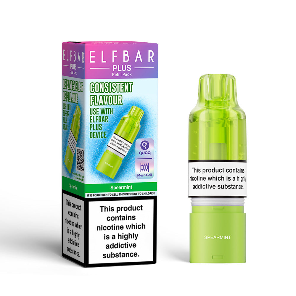 Elf Bar Plus Spearmint Prefilled Pod + Refill