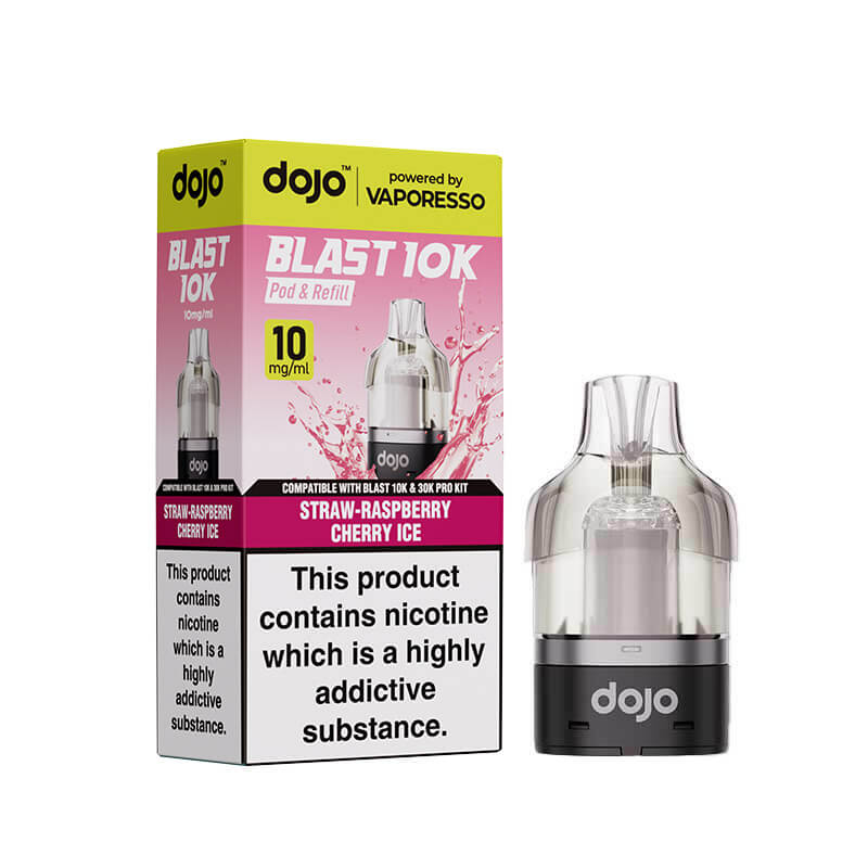 Vaporesso DOJO Blast Pod & Refill For 10K or 30K Device – Straw-Raspberry Cherry Ice
