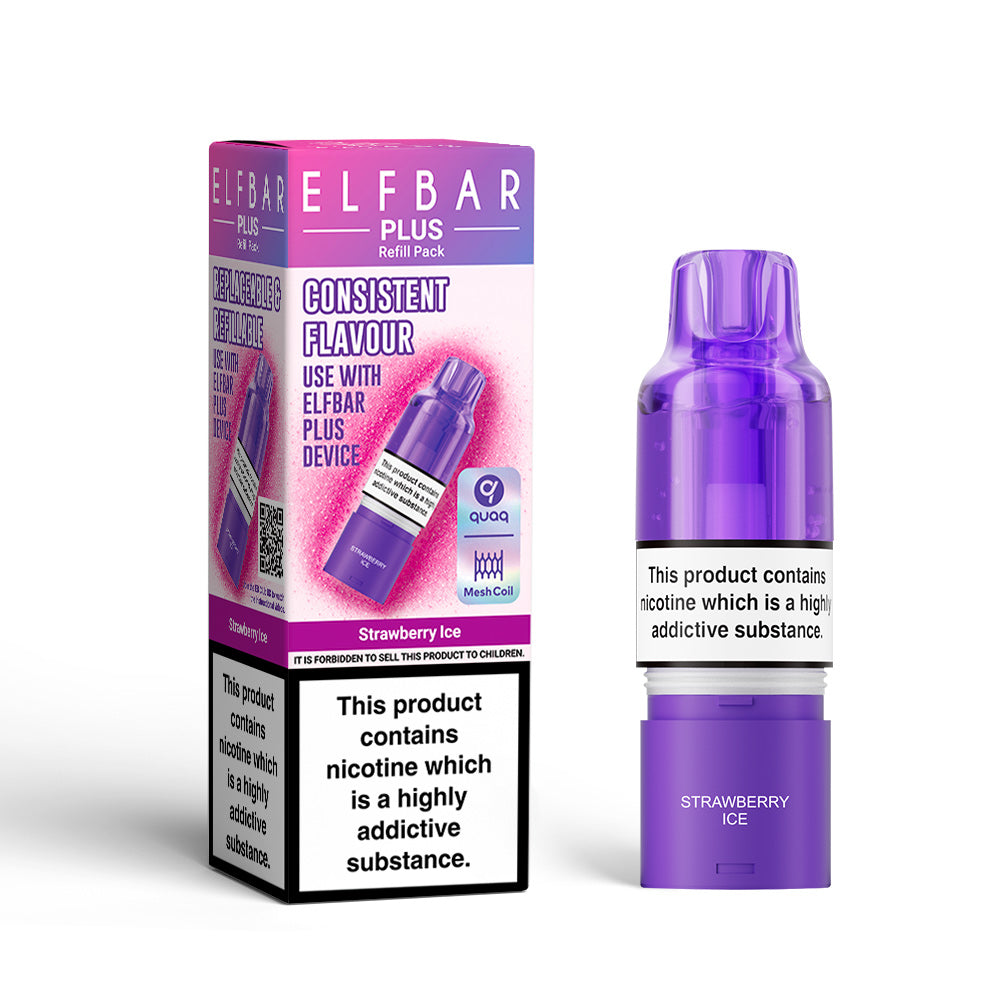 Elf Bar Plus Strawberry Ice Prefilled Pod + Refill