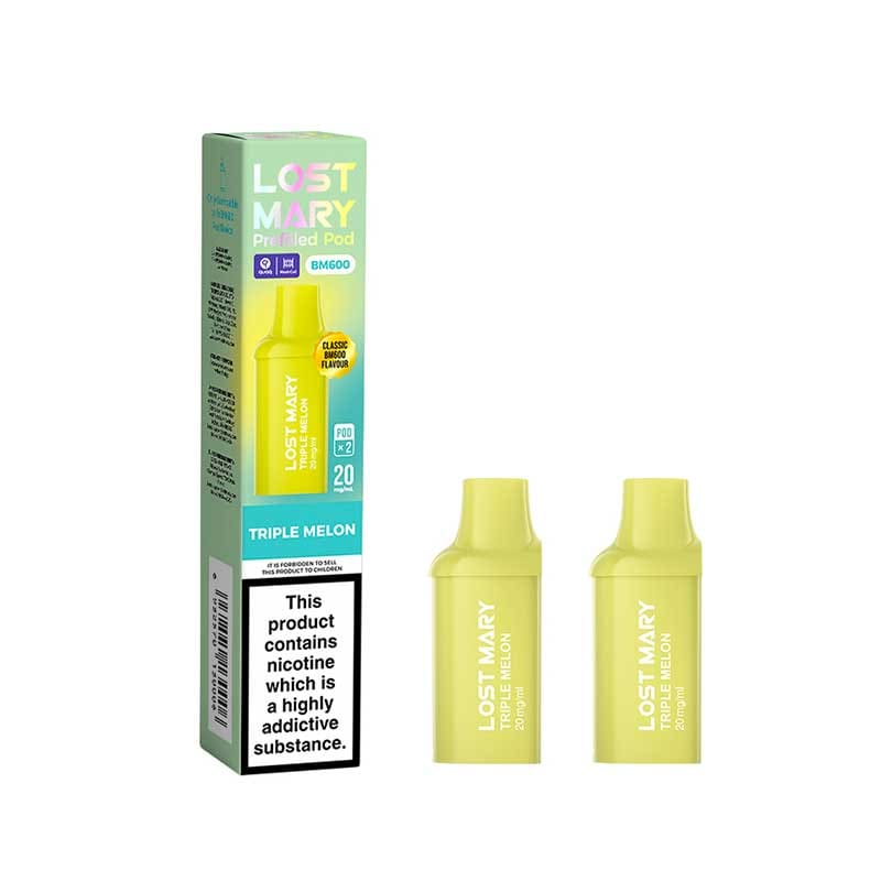 Lost Mary BM600 Triple Melon Prefilled Vape Pods 20mg - 2PK