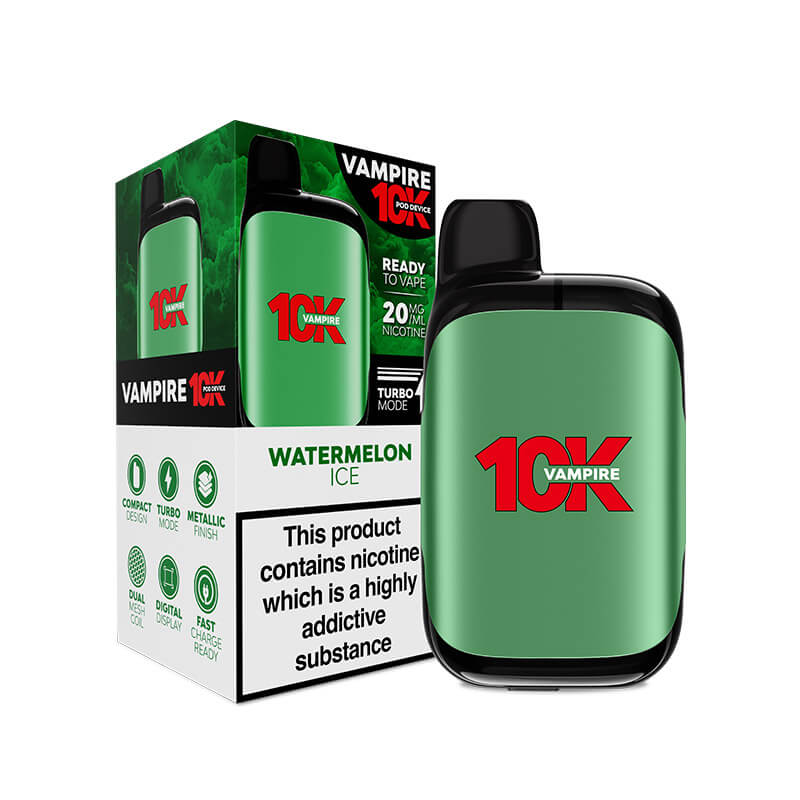 pod vampire vape Vampire 10K Prefilled Pod Vape Kit – 10,000 puffs, 950mAh