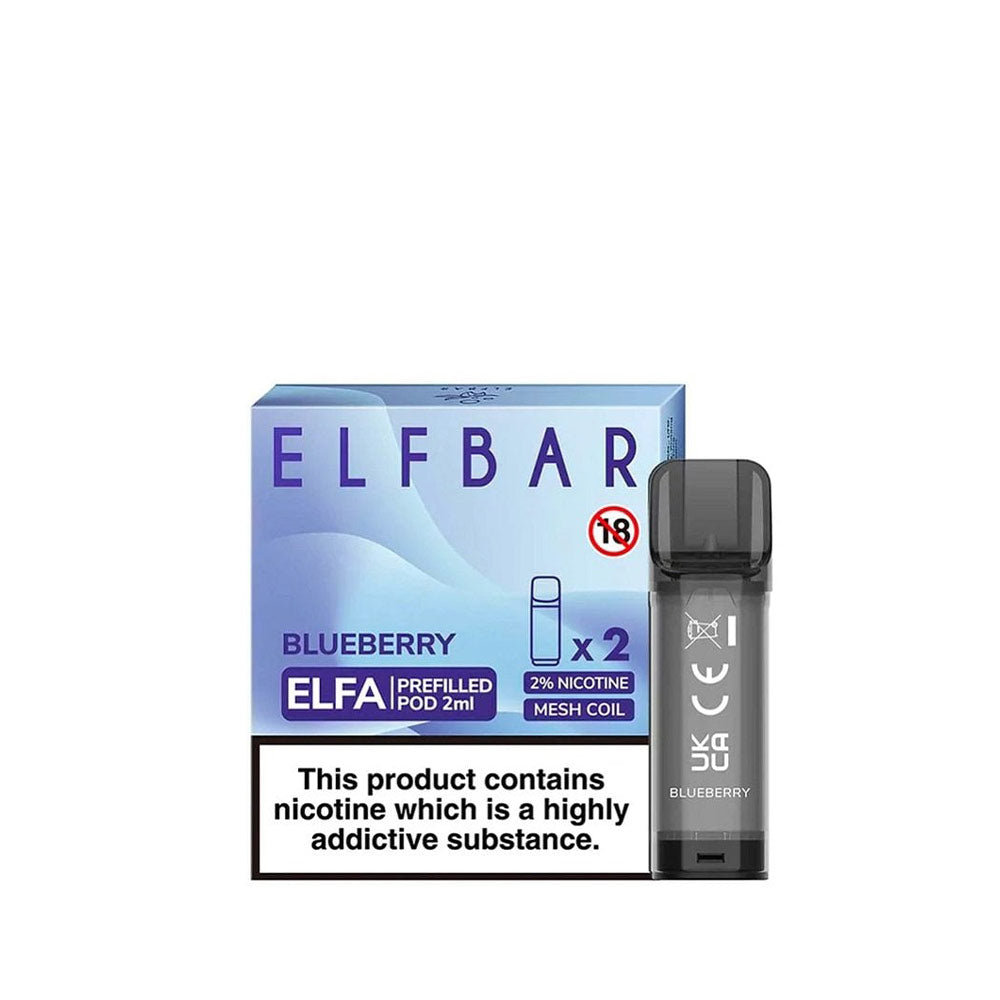 Elf Bar Elfa Blueberry Cotton Candy Pre-filled Disposable Pods 2ml | Vapouriz UK Elf Bar Elfa Blueberry Cotton Candy Pre-filled Disposable Pods 2ml | Vapouriz UK