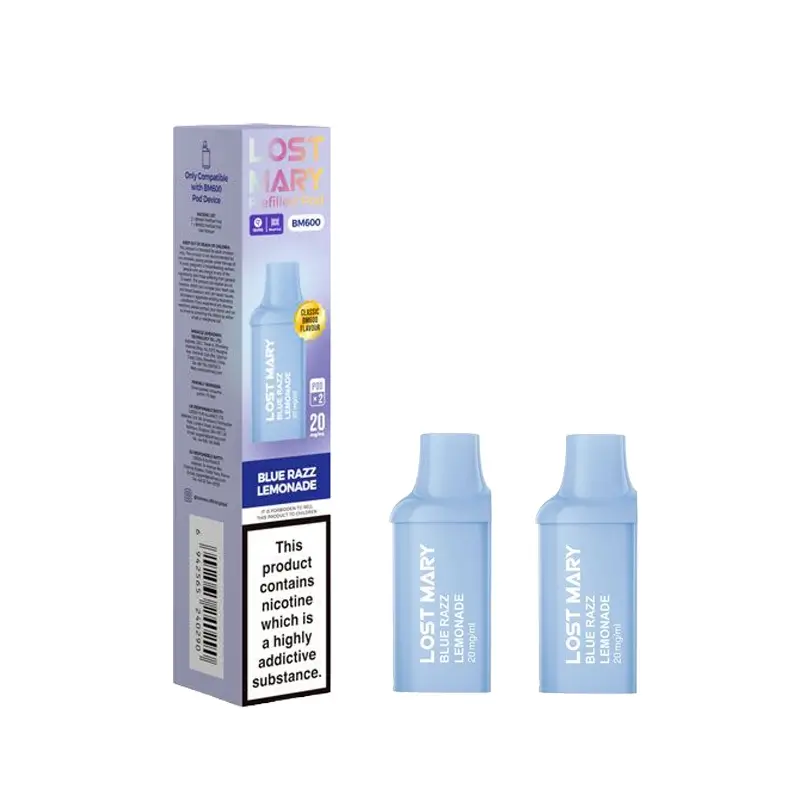 Lost Mary BM600 Blue Razz Lemonade Prefilled Vape Pods 20mg - 2PK