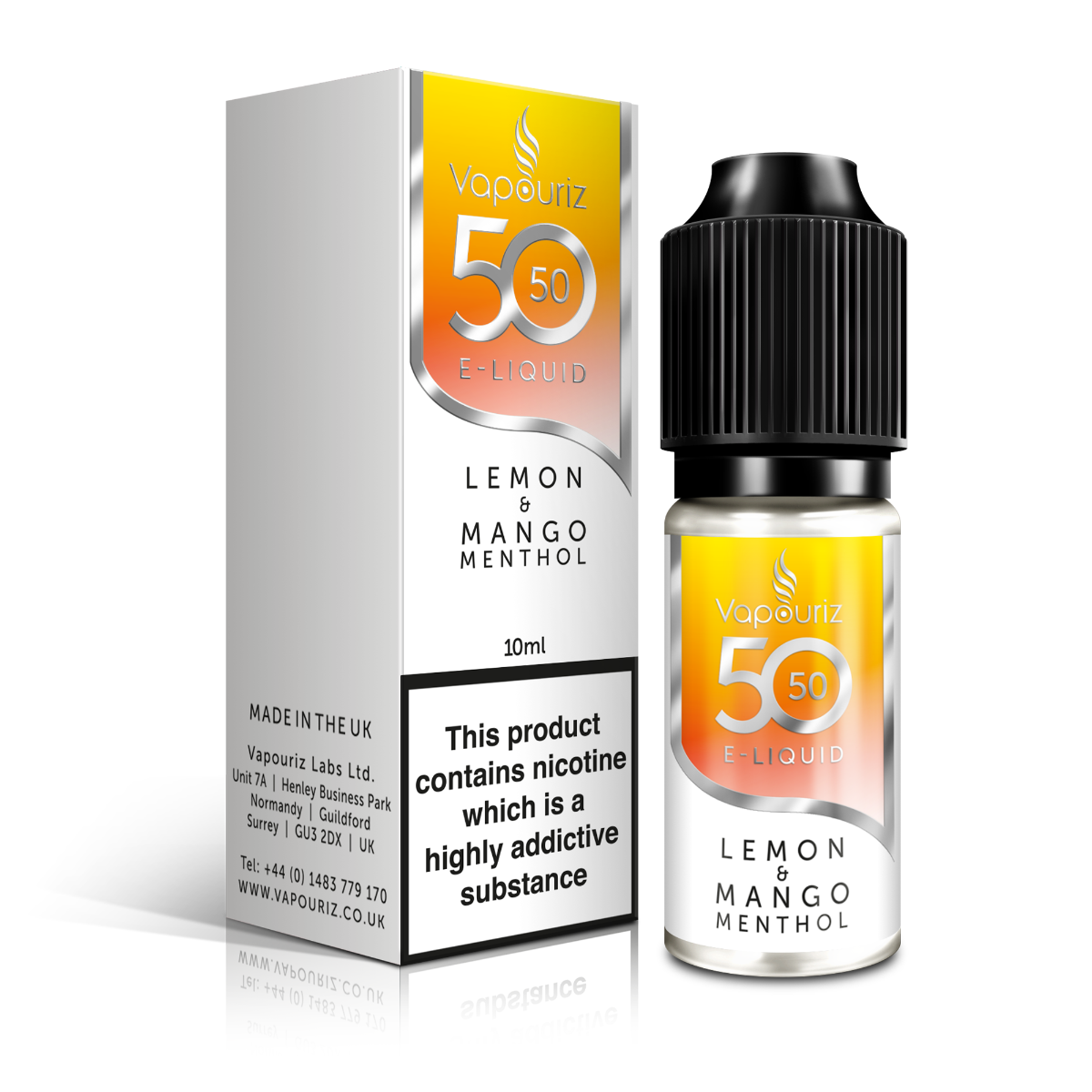 Lemon & Mango Menthol-e-liquid 50/50 3mg - Vapouriz 50/50 - Vapouriz Lemon & Mango Menthol-e-liquid 50/50 3mg - Vapouriz 50/50 - Vapouriz