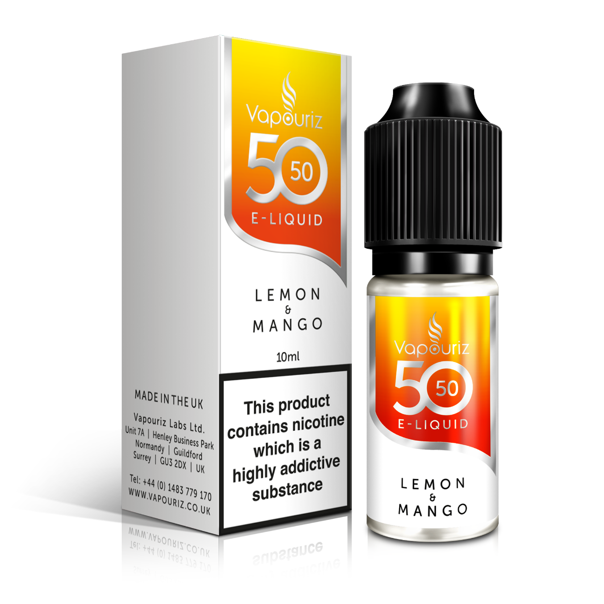 Vapouriz 50/50 Lemon & Mango 10ml 18mg