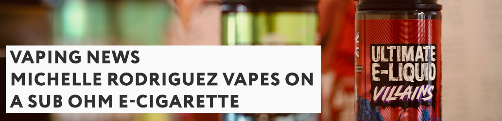 Michelle Rodriguez Vapes on a Sub Ohm E-cigarette