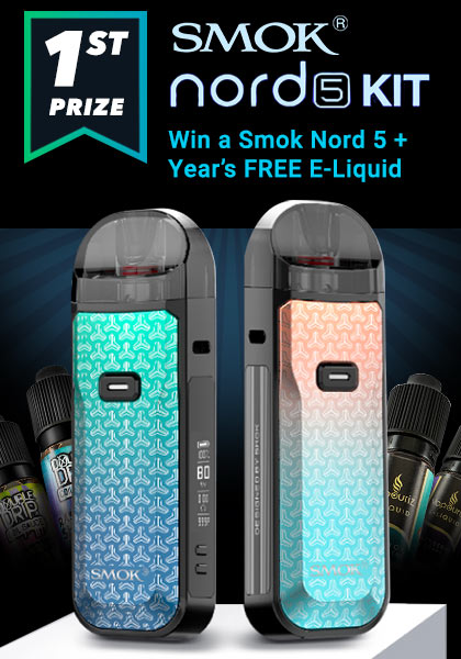 1st Prize in the Black Friday Prize Draw. Smok Nord 5 kit plus a year's supply of free e-liquid